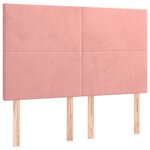 vidaXL Têtes de lit 4 Pièces Rose 72x5x78/88 cm Velours