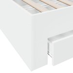 vidaXL Cadre de lit avec tiroirs sans matelas blanc 135x190 cm