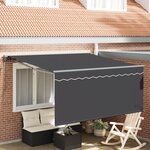 vidaXL Auvent Rétractable Anthracite Gris 350 x 250 cm