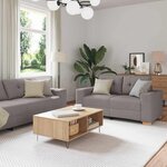 vidaXL Ensemble de Canapés avec coussin 3 Pièces Taupe tissu