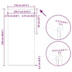 vidaXL Store enrouleur occultant blanc cassé 110x230 cm largeur tissu