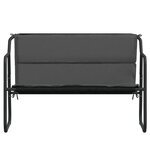 vidaXL Banc de jardin à 2 places avec coussin anthracite acier