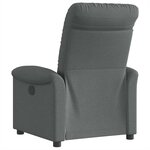 vidaXL Fauteuil inclinable électrique Gris foncé Tissu