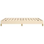 vidaXL Cadre de lit sans matelas crème 160x200 cm tissu