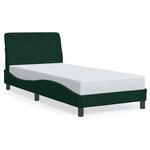 vidaXL Cadre de lit sans matelas vert foncé 80x200 cm velours