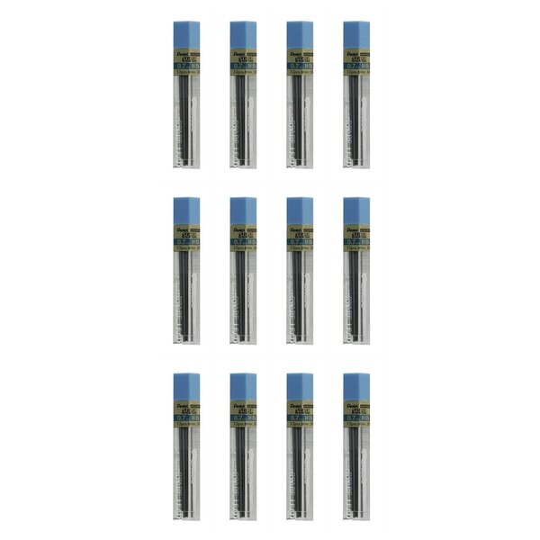 Etui de 12 mines HI-POLYMER SUPER 0 7 mm HB noir x 12 PENTEL