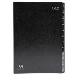 Trieur rigide Economique Ordonator 12 compartiments numériques 24x34cm EXACOMPTA