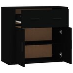 vidaXL Buffet Noir 80x33x70 cm Bois d'ingénierie