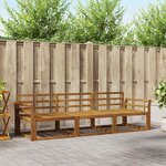 vidaXL Ensemble de canapés d'extérieur 3 Pièces Naturel