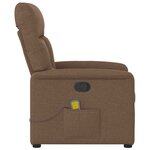 vidaXL Fauteuil de massage inclinable Marron Tissu