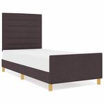 Cadre de lit vidaXL en marron foncé  80x200 cm  en tissu