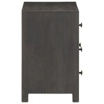 vidaXL buffet gris et blanc 75x35x55 cm bois de manguier massif