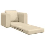 vidaXL Canapé-lit de sol 2-en-1 Crème 98x71x83 cm Tissu