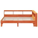 vidaXL Lit bibliothèque sans matelas cire marron 180x200 cm pin massif