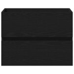 vidaXL Meuble de Lavabo de Salle de Bain Chêne noir 60 x 38 5 x 45 cm