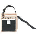 vidaXL Lit superposé sans matelas avec toboggan blanc noir 90x200 cm