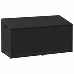 vidaXL Boîte de rangement de jardin noir 110x50x58 cm résine tressée