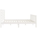 vidaXL Cadre de lit Blanc Bois massif 180x200 cm Super King