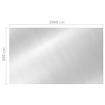 vidaXL Couverture de piscine rectangulaire 1000x600 cm PE Argenté