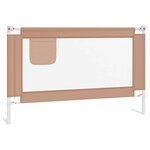 vidaXL Barrière de sécurité de lit d'enfant Taupe 120x25 cm Tissu