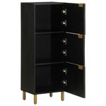 vidaXL Buffet noir 40x33x110 cm bois d'ingénierie