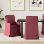 vidaXL Chaises de salle à manger 2 Pièces Rouge bordeaux 57 x 67 x 98 cm