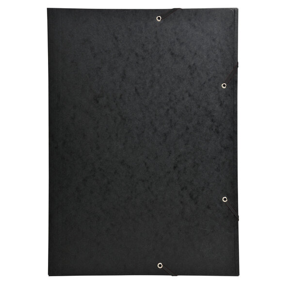 Chemise 3 rabats à élastique A3 carton 600g Noir x 5 EXACOMPTA