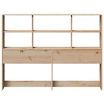 vidaXL Tête de lit avec rangement 150 cm bois massif de pin