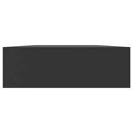 vidaXL Étagère murale flottante avec tiroir Noir 80x25x8 cm