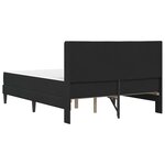 vidaXL Cadre de lit avec matelas Noir 120 x 190 cm Velours