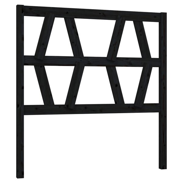 vidaXL Tête de lit Noir 96x4x100 cm Bois massif de pin