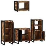 vidaXL Ensemble de mobilier de salle de bain 4 Pièces Bois Recyclé Solide