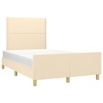 vidaXL Cadre de lit sans matelas crème 120x200 cm tissu