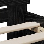 vidaXL Cadre de lit Chêne noir 75 x 190 cm Bois d'ingénierie