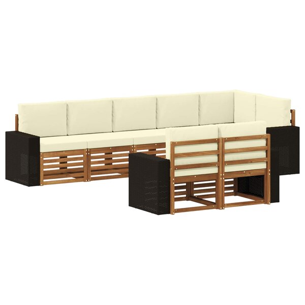 vidaXL Ensemble de canapés d'extérieur 8 pc Polyester