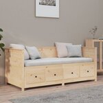vidaXL Lit de jour 75x190 cm Bois de pin massif