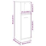 vidaXL Armoire de salle de bain Chêne sonoma 30x30x95 cm Aggloméré
