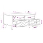 vidaXL Table basse Marron 80 x 54 x 40 cm Bois de mangue massif