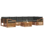 vidaXL Ensemble de canapés d'extérieur 8 Pièces Naturel et Anthracite