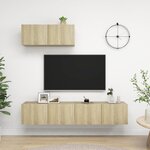 vidaXL Meubles TV 3 Pièces Chêne sonoma Bois d'ingénierie