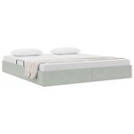 vidaXL Cadre de lit ottoman Gris clair 160 x 200 cm Velours