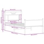 vidaXL Cadre de lit sans matelas chêne fumé 90x190cm bois d'ingénierie