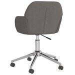 vidaXL Chaises pivotantes à manger lot de 2 Gris foncé Tissu