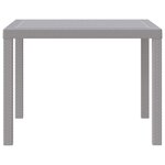 vidaXL Table de jardin pour repas Gris clair 100 x 100 x 73 cm