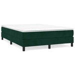 vidaXL Sommier à lattes de lit et matelas Vert foncé 140x200cm Velours