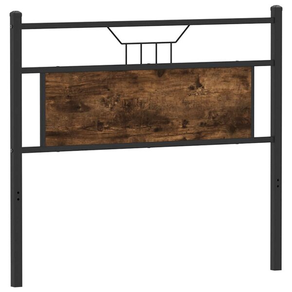 vidaXL Tête de lit de remplacement chêne fumé 100 cm bois d'ingénierie et acier