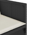 vidaXL Ensemble à manger de jardin 17 Pièces coussins noir résine tressée