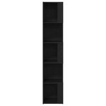 Meuble d'angle vidaXL Noir Chêne 33x33x164 5 cm en bois d'ingénierie