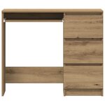 vidaXL Bureau chêne artisanal 90x45x76 cm bois d'ingénierie