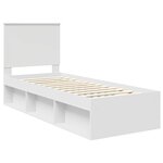 vidaXL Cadre de lit Blanc 75 x 190 cm Bois de pin massif
